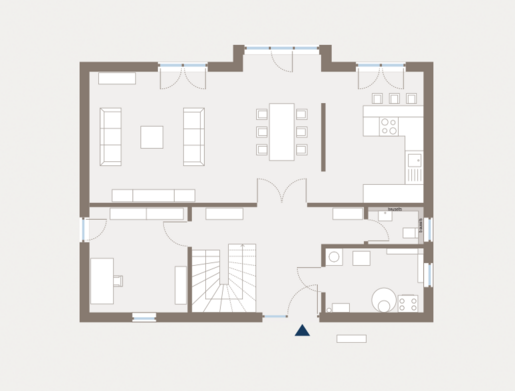 Grundriss Erdgeschoss Einfamilienhaus Prestige 2 von allkauf 