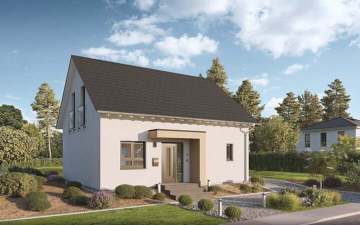 Einfamilienhaus Home 4 von allkauf in der Ausführung 1,5-geschossig mit Satteldach