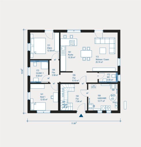 Grundriss Erdgeschoss Mehrfamilienhaus Generation 18 von allkauf