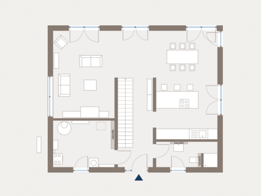 Grundriss Erdgeschoss Stadtvilla City Villa 6 von allkauf 