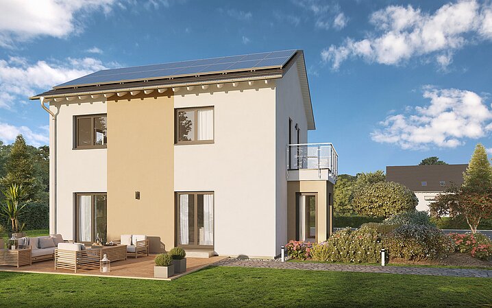 Einfamilienhaus Home 4 von allkauf in der Ausführung 2-geschossig mit Satteldach