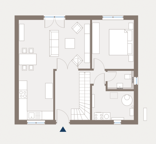 Grundriss Erdgeschoss Einfamilienhaus Home 4 von allkauf