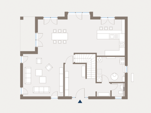Grundriss Erdgeschoss Einfamilienhaus Prestige 1 von allkauf 