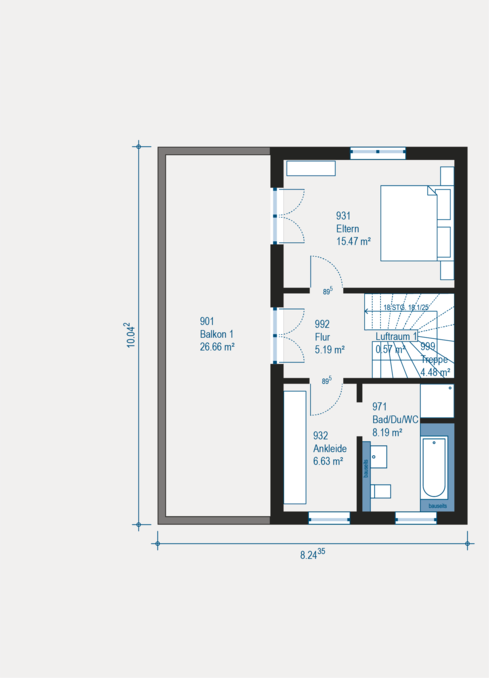 Grundriss Dachgeschoss Mehrfamilienhaus Double 12 TF von allkauf