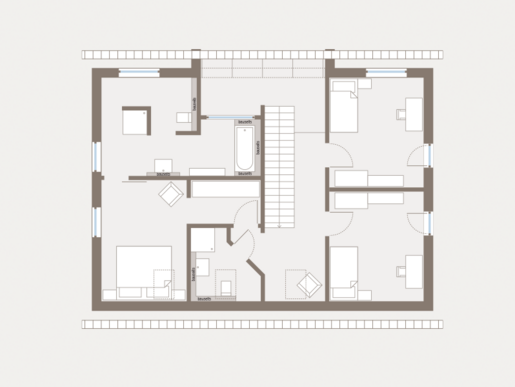 Grundriss Dachgeschoss Einfamilienhaus Trendline S1 von allkauf