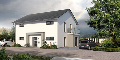 Mehrfamilienhaus Generation 4 V2 von allkauf, Vorderansicht am Tag