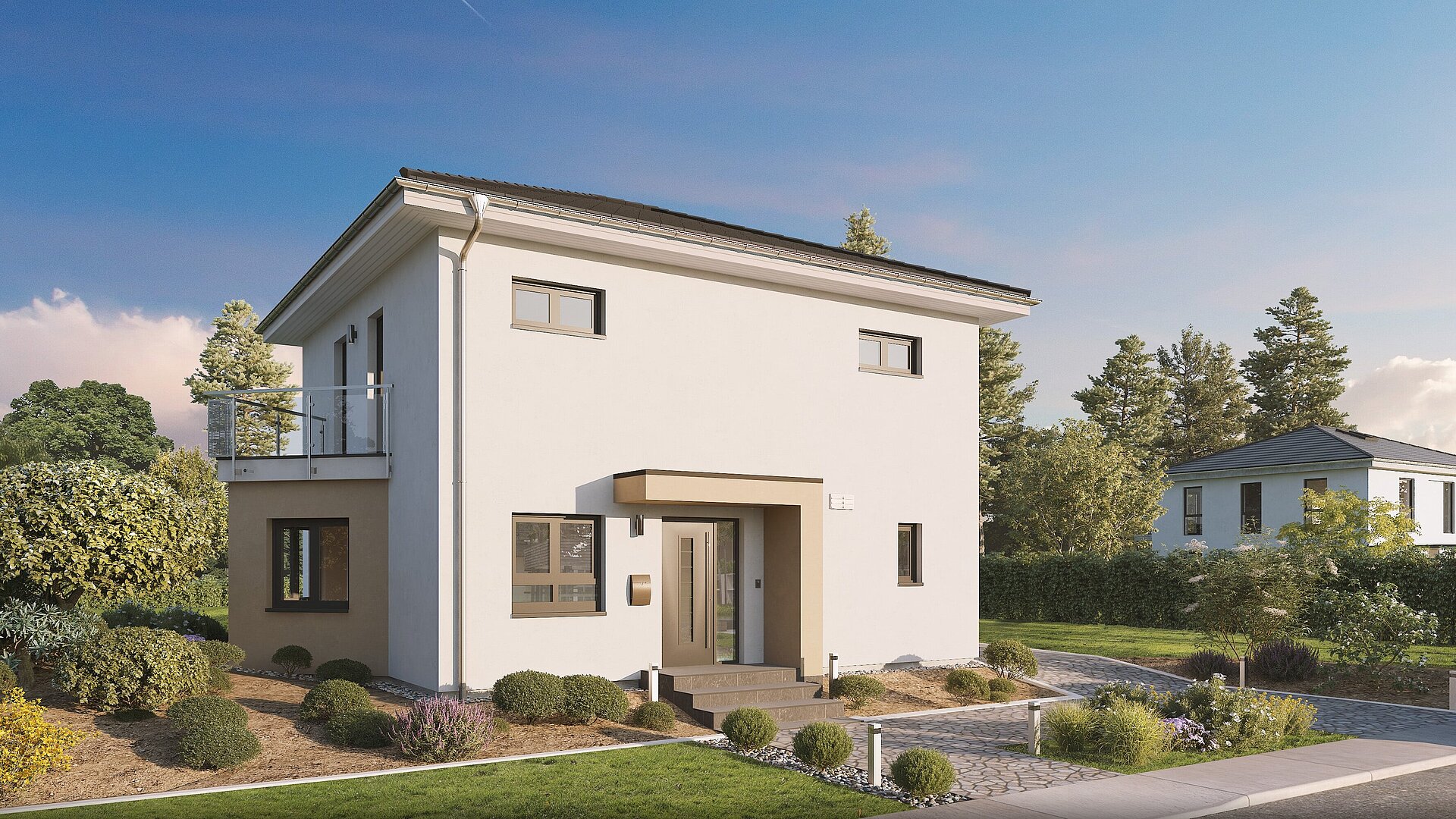 Einfamilienhaus Home 4 von allkauf in der Ausführung 2-geschossig mit Walmdach
