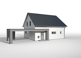 Bauteil Carport groß mit Flachdach von allkauf