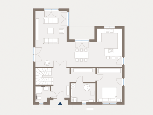Grundriss Erdgeschoss Bauhaus Cult 1 V3 von allkauf