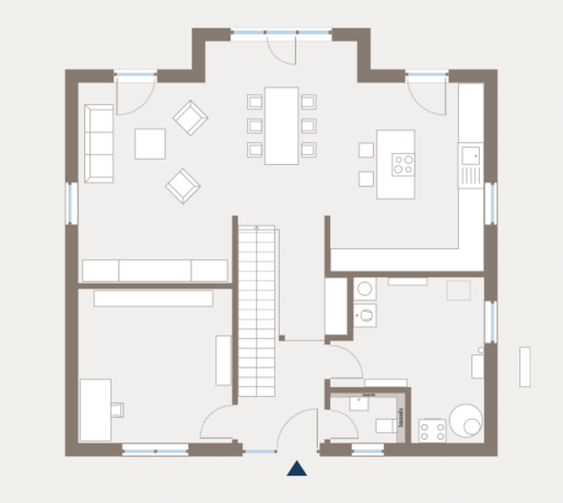 Grundriss Erdgeschoss Einfamilienhaus Prestige 3 von allkauf 