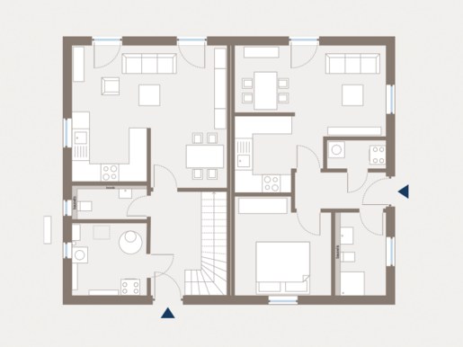 Grundriss Erdgeschoss Mehrfamilienhaus Generation 3 von allkauf 