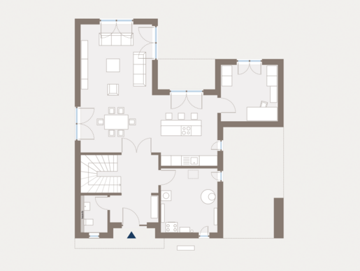 Grundriss Erdgeschoss Bauhaus Cult 1 V2 von allkauf