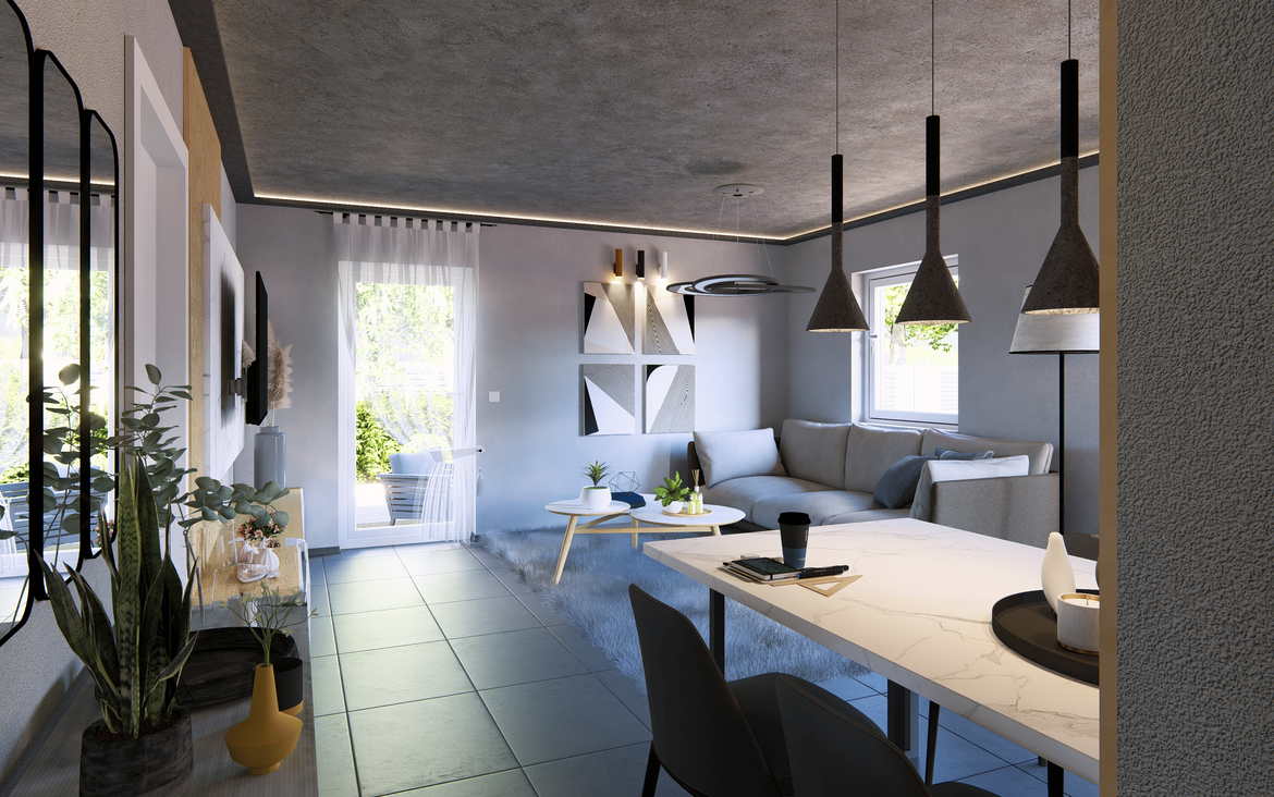 Einfamilienhaus Cosy 2 von allkauf, Innenansicht Essbereich
