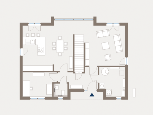 Grundriss Erdgeschoss Einfamilienhaus Trendline S1 von allkauf