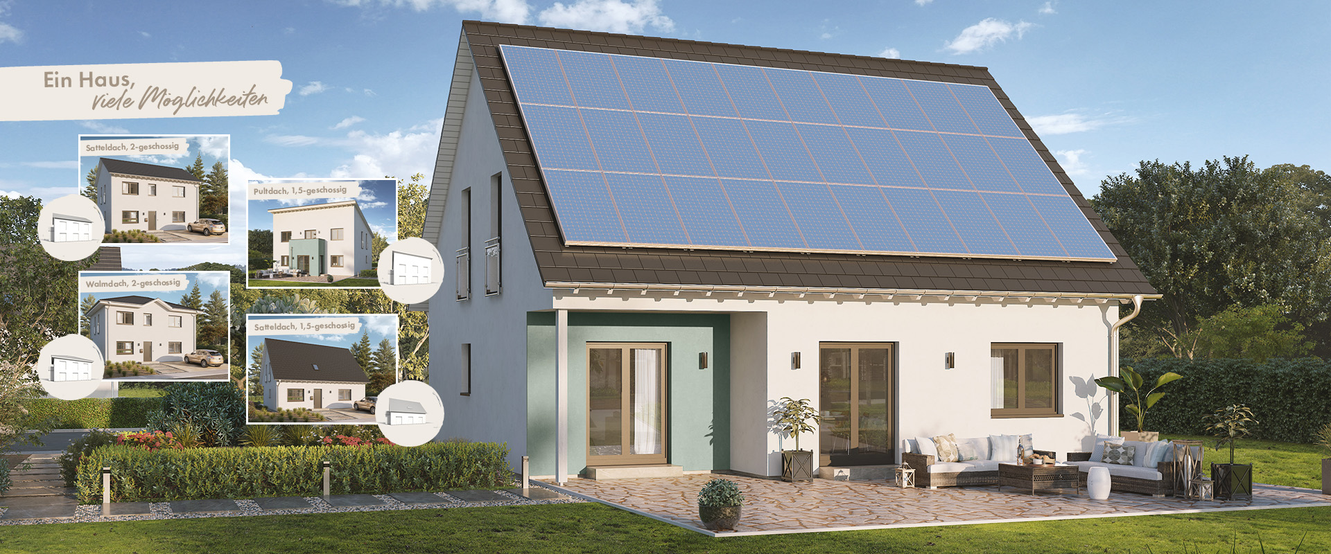 Hero-Slider Übersicht verfügbare Dachformen Home 13